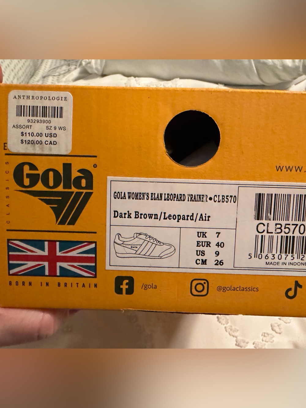 Gola x Anthropologie Elan Leopard Print Sneaker - Picture 8 of 9